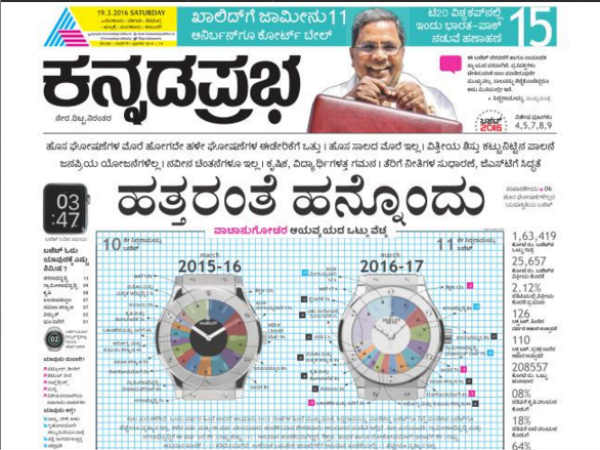ಕನ್ನಡಪ್ರಭದಲ್ಲಿ ಗಮನಸೆಳೆವ ಉಬ್ಲೋ ವಾಚ್
