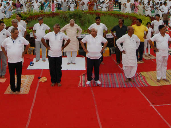 ಎಚ್.ಕೆ.ಪಾಟೀಲ್ ಯೋಗ ಪ್ರದರ್ಶನ