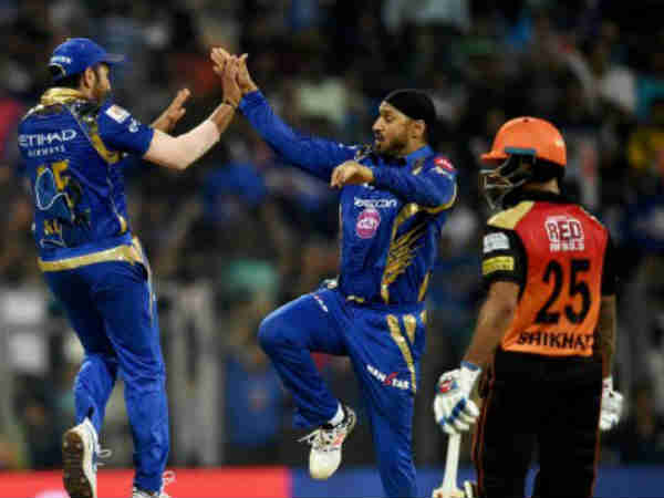 Mumbai Indians celebrate victory on their home soil over Hyderabad Mumbai Indians celebrate victory on their home soil over Hyderabad