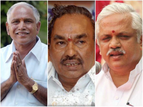 ಯಡಿಯೂರಪ್ಪ, ಹಿರಿಯ ಮುಖಂಡ ಈಶ್ವರಪ್ಪ, ಬಿ ಎಲ್ ಸಂತೋಷ್