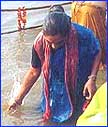 People taking holy bath