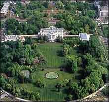 white house- ariel view