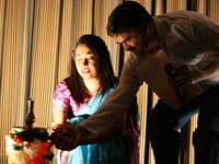 TV artiste Akhila inaugurating the cultural activities