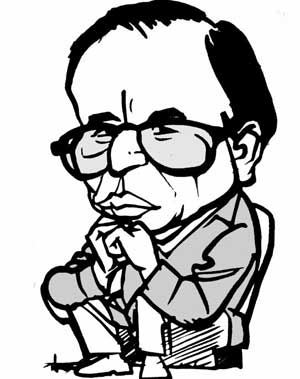 Veerendra Patil (Caricature : B.G. Gujjarappa)