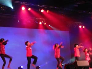 Glittering stage showcasing cultural activities