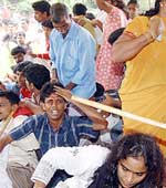 Police lathicharge in Mangalore