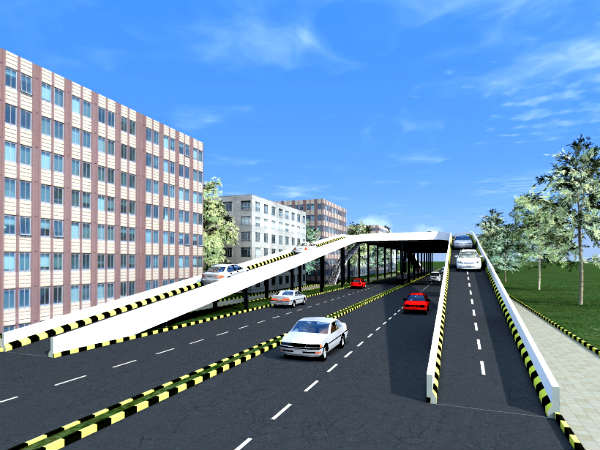 Elevated parking space