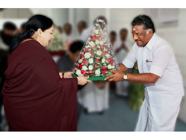 ಪನ್ನೀರ್ ಸೆಲ್ವಂ ಮುಖ್ಯಮಂತ್ರಿ