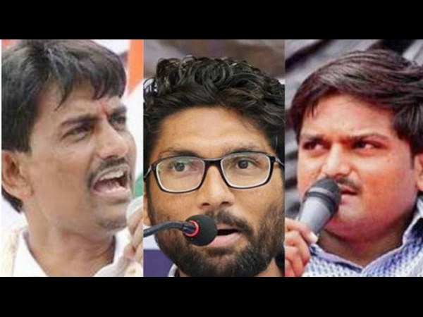 ಹಾರ್ಥಿಕ್ ಪಟೇಲ್, ಜಿಗ್ನೇಶ್ ಮೆವಾನಿ ಮತ್ತು ಅಲ್ಪೇಶ್ ಠಾಕೂರ್