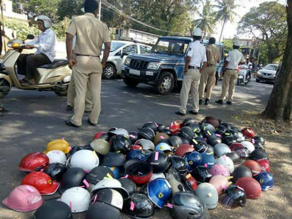 ಅಂಥ ಹೆಲ್ಮೆಟ್ ಮಾರುವ ಅಂಗಡಿ ಮೇಲೆ ದಾಳಿ ಮಾಡಿ
