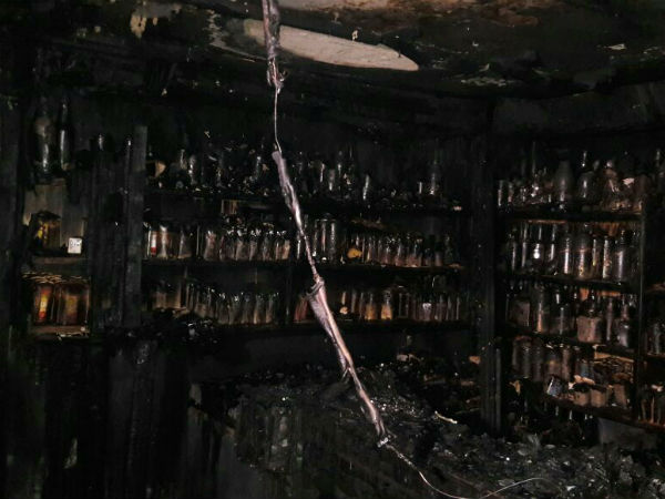 Bar Manager escape after fire accident Bar Manager escape after fire accident