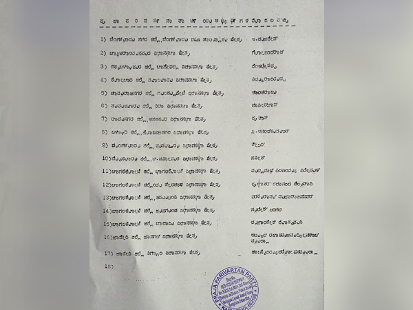 17 ಅಭ್ಯರ್ಥಿಗಳ ಪಟ್ಟಿಯನ್ನು ಬಿಡುಗಡೆ