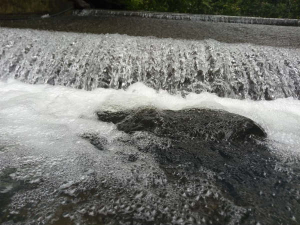 ಸಾಹಸ ಮಾಡಿ ಹಳ್ಳ ದಾಟುವ ಜನರು