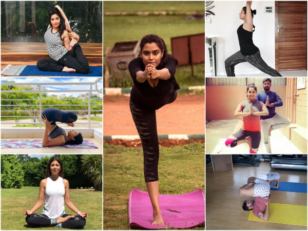 ಸ್ಯಾಂಡಲ್‌ವುಡ್ ತಾರೆಯರ ಯೋಗ ಡೇ ಹೇಗಿದೆ ನೋಡಿ..!!