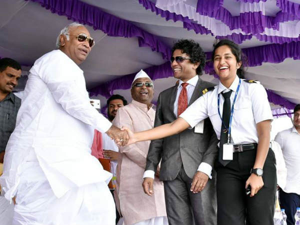 ಬಂದಿಳಿದ ಮಹಿಳಾ ಪೈಲಟ್