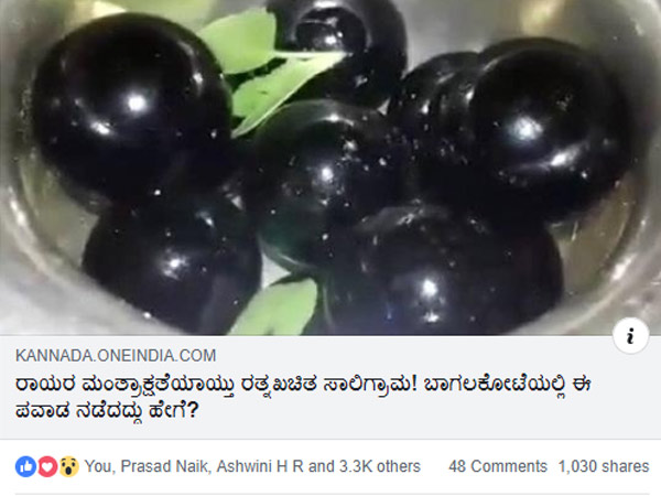 ರತ್ನಖಚಿತ ಸಾಲಿಗ್ರಾಮವಾದ ಮಂತ್ರಾಕ್ಷತೆ