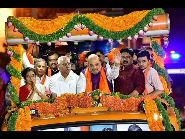 ಬೆಂಗಳೂರಿನಲ್ಲಿ ನಡೆದ ಅಮಿತ್ ಶಾ ಅವರ ಬೃಹತ್ ರೋಡ್ ಶೋ