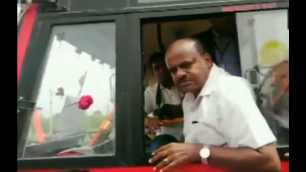 ಪ್ರತಿಭಟನಾಕಾರ ಮೇಲೆ ಸಿಟ್ಟು ಪ್ರದರ್ಶಿಸಿದ ಎಚ್ಡಿಕೆ
