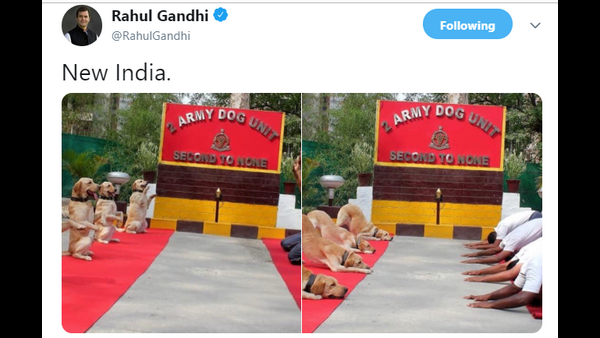ವ್ಯಂಗ್ಯಾರ್ಥ ಮೂಡುವಂತೆ ಟ್ವೀಟ್ ಮಾಡಿರುವ ರಾಹುಲ್