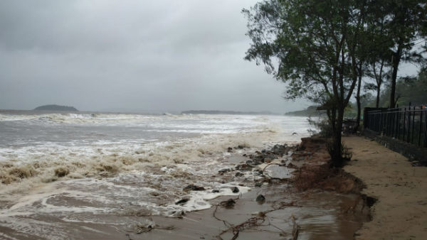 Sea Erosion In Tagore Beach By Continuous Rain In Uttara Kannada District Sea Erosion In Tagore Beach By Continuous Rain In Uttara Kannada District