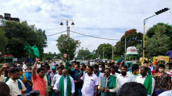 ಮೈಸೂರಿನಲ್ಲಿ ರೈತಪರ ಸಂಘಟನೆಗಳ ಹೋರಾಟ