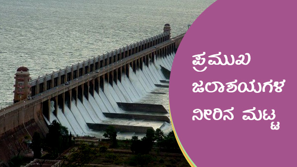ಕರ್ನಾಟಕದ ಹವಾಮಾನ ವರದಿ, ಅಣೆಕಟ್ಟುಗಳ ವಿವರ
