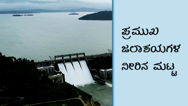 ಕರ್ನಾಟಕದ ಹವಾಮಾನ ವರದಿ, ಅಣೆಕಟ್ಟುಗಳ ವಿವರ