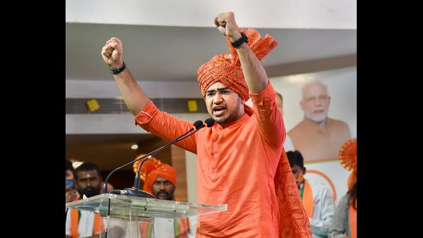 ಬಿಜೆಪಿ ಯುವ ಘಟಕದ ರಾಷ್ಟ್ರೀಯ ಅಧ್ಯಕ್ಷ ತೇಜಸ್ವಿ ಸೂರ್ಯ