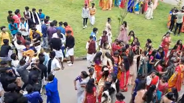 Shivamogga: Acharya Tulasi College Students Dancing In Cultural Function Shivamogga: Acharya Tulasi College Students Dancing In Cultural Function