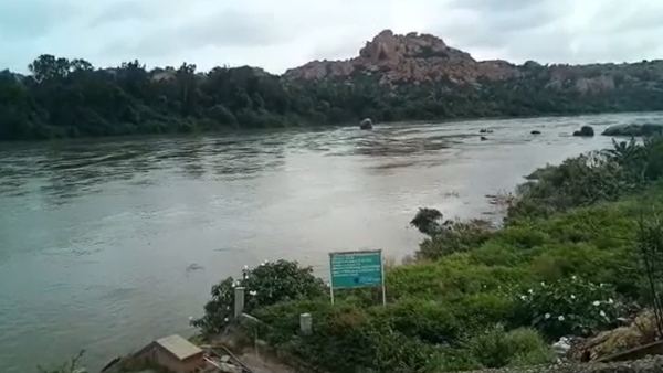 Vijayanagara: Tungabhadra Dam Releases More Water, Several Hampi Monuments Submerged Vijayanagara: Tungabhadra Dam Releases More Water, Several Hampi Monuments Submerged