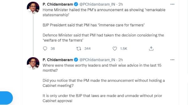 Only Under BJP, the Laws Can Be Drafted And Removed Without Cabinet Approval; P Chidambaram Only Under BJP, the Laws Can Be Drafted And Removed Without Cabinet Approval; P Chidambaram