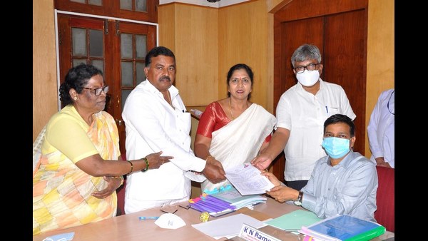 BJP And Congress Candidates Files Nomination For MLC Elections BJP And Congress Candidates Files Nomination For MLC Elections