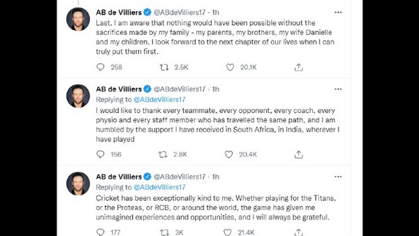 AB De Villiers Announces Retired To All Forms Of Cricket AB De Villiers Announces Retired To All Forms Of Cricket