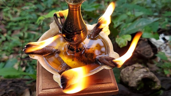Mangaluru: Diya Lighting With Tree Shoot In Sullia Mangaluru: Diya Lighting With Tree Shoot In Sullia