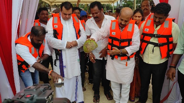 Karnatakas First Floating Bridge Inaugurated In Udupi Karnatakas First Floating Bridge Inaugurated In Udupi
