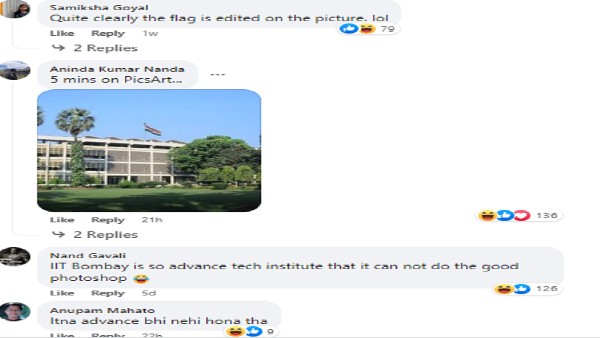 Can the flag be flown like this? people question for Bombay IIT Can the flag be flown like this? people question for Bombay IIT