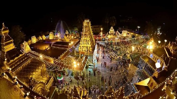Mangaluru Dasara; grand Decoration of electric lights at Kudroli Mangaluru Dasara; grand Decoration of electric lights at Kudroli