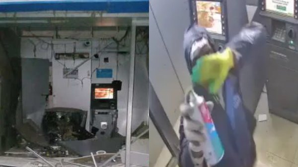 Maharashtra: Spray the camera black, blow up the ATM and escape with 11 lakhs Maharashtra: Spray the camera black, blow up the ATM and escape with 11 lakhs