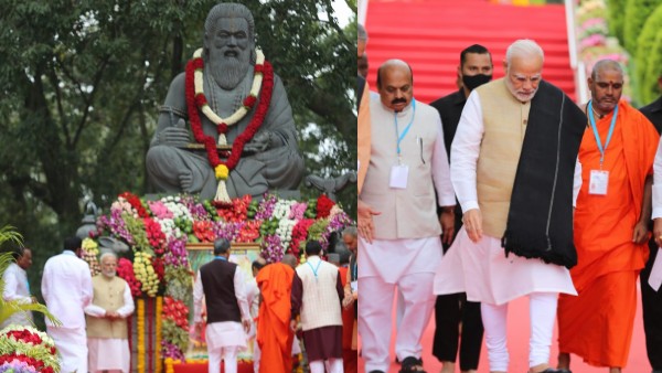 PM Narendra Modi garlanded the statue of Kanakadasa Valmiki PM Narendra Modi garlanded the statue of Kanakadasa Valmiki