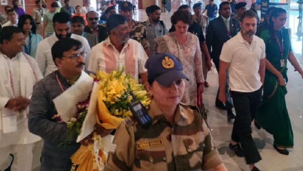 ಬೆಂಗಳೂರಿಗೆ ಆಗಮಿಸಿದ ರಾಹುಲ್‌, ಪ್ರಿಯಾಂಕಾ ಗಾಂಧಿ