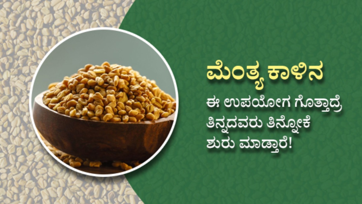 Fenugreek Seeds Benefits ಮೆಂತ್ಯ ಕಾಳಿನ ಈ ಉಪಯೋಗ ಗೊತ್ತಾದ್ರೆ ತಿನ್ನದವರು
