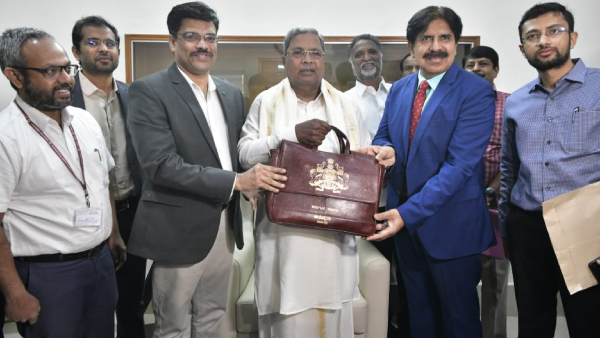 Official Presentation of Budget to CM Siddaramaiah