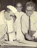 GV Rangaswamy with Hanumanthaiah