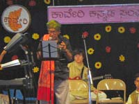 P B Srinivas singing at the event