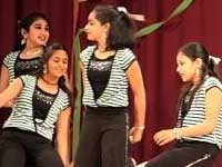 Kids dancing at Vidyaranyas Ugadi celebration function