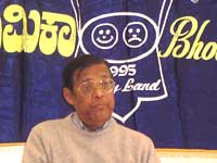 Prabhakar speaking at Bhoomika